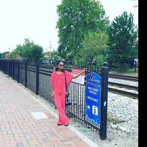 Bright coral jumpsuit